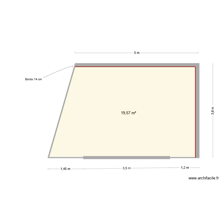 terrazza Ale. Plan de 1  et 20 m²