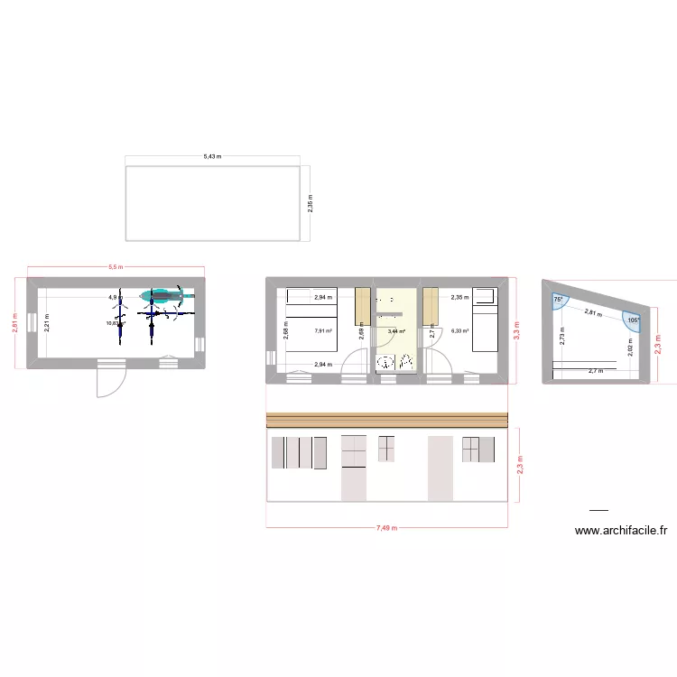 chambres yeu 20 07 25 (4). Plan de 