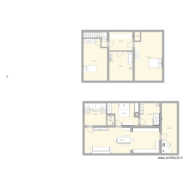 Projet Nethen. Plan de 12 pièces et 166 m2