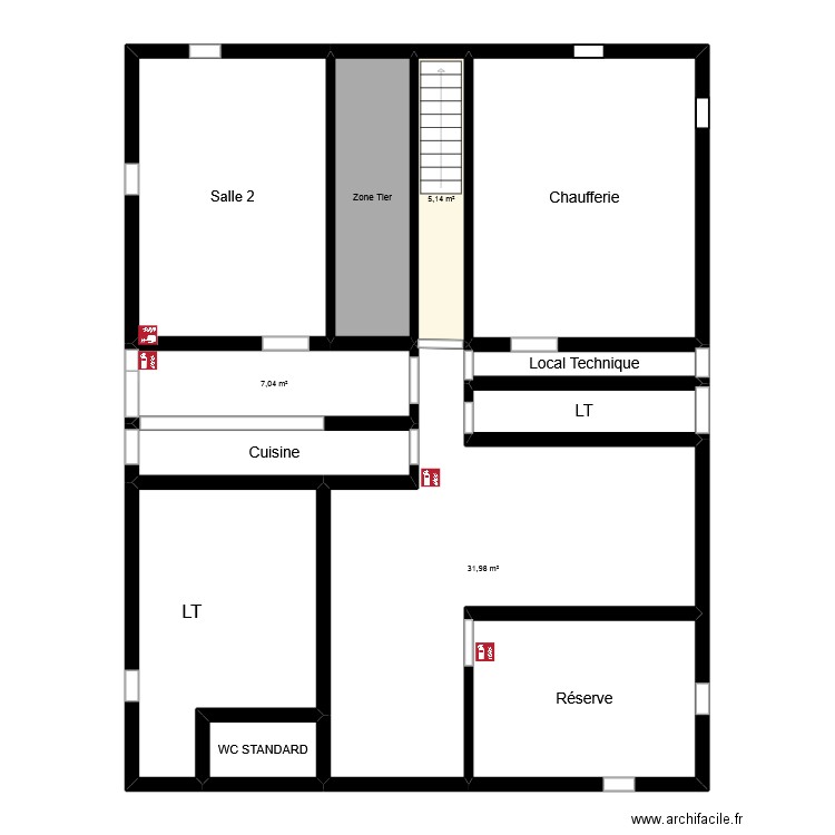 CAFE ATARI 1.2. Plan de 12 pièces et 140 m2
