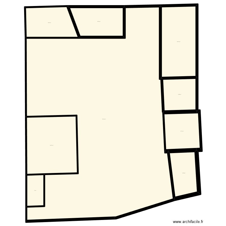 B&P existant. Plan de 9 pièces et 1432 m2
