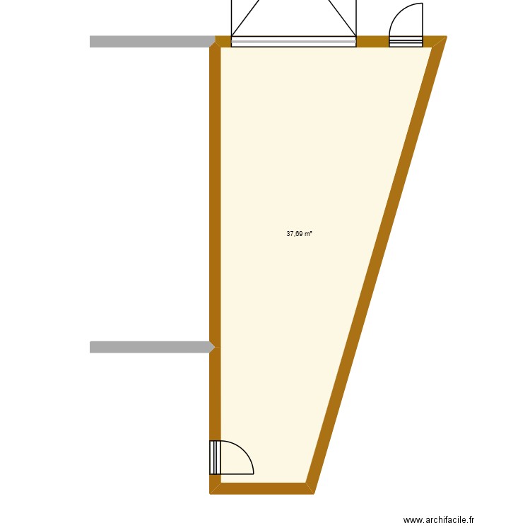 Garage Louvel. Plan de 1 pièce et 38 m2