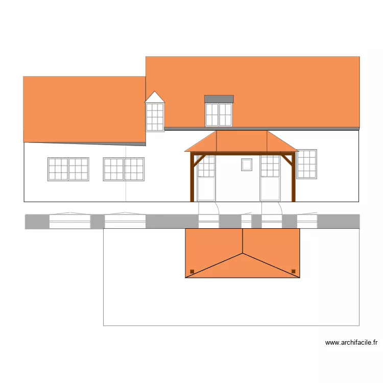 Façade pergo Antoine. Plan de Façade pergo Antoine. Plan de