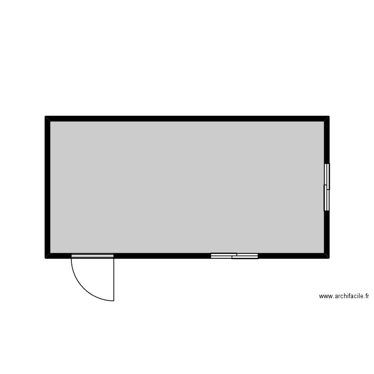 cabanon atelier. Plan de 1 pièce et 16 m2