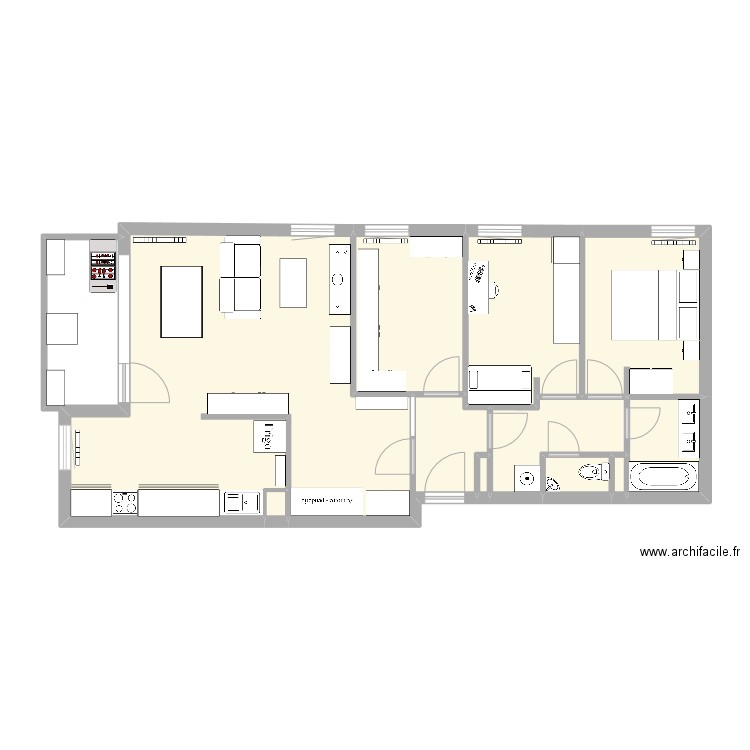 plan appartement colmar. Plan de 10 pièces et 77 m2