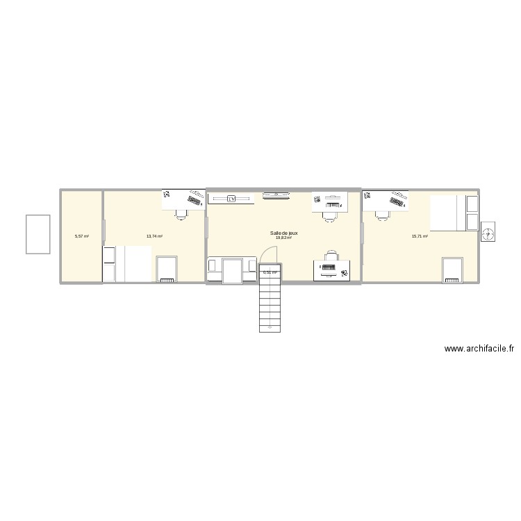 combles. Plan de 0 pièce et 0 m2