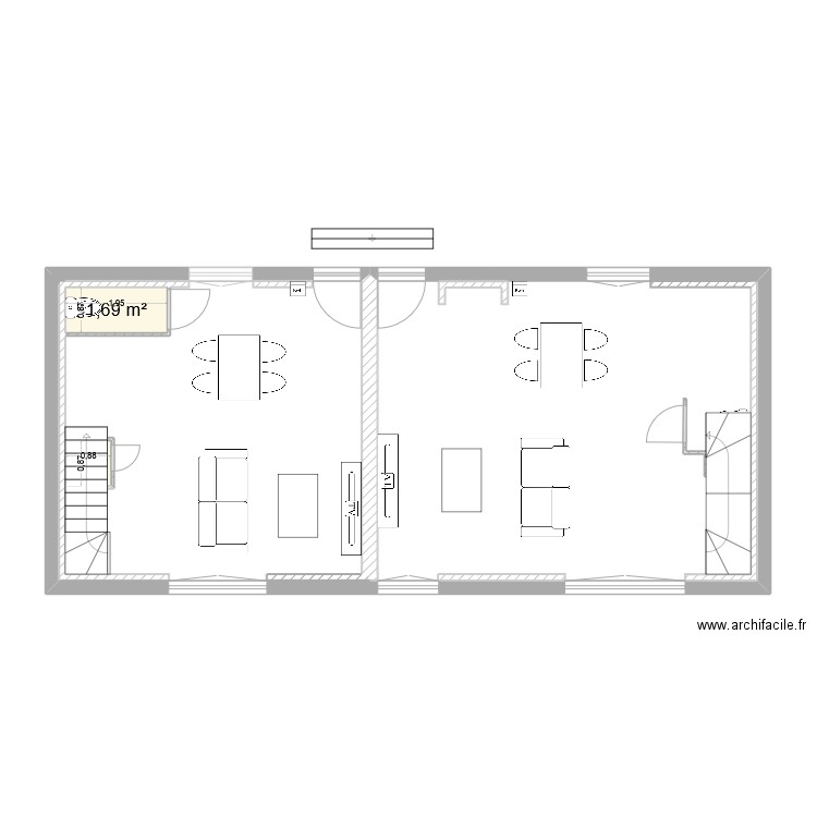 essai 7. Plan de 5 pièces et 161 m2