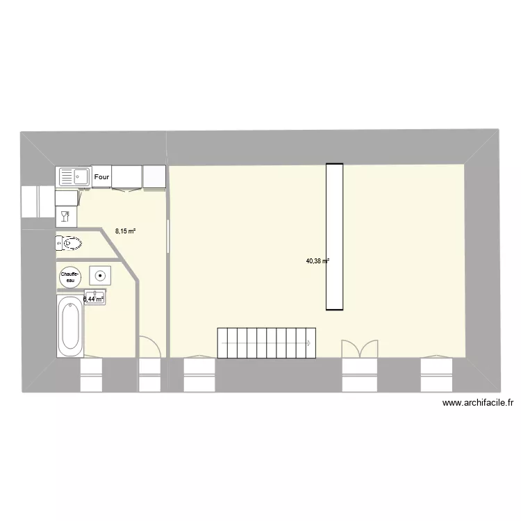 Maison 1. Plan de 3 et 55 m² Maison 1. Plan de 3 et 55 m²