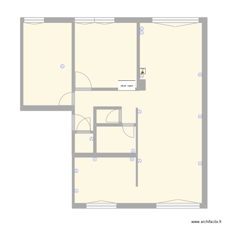 appart NLG. Plan de 6 pièces et 64 m2