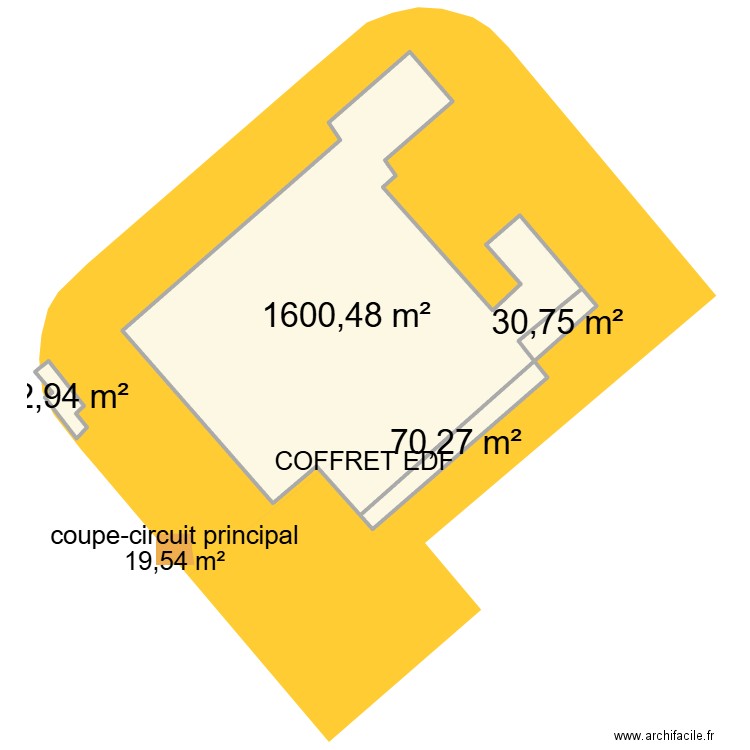 BAT1. Plan de 4 pièces et 1724 m2