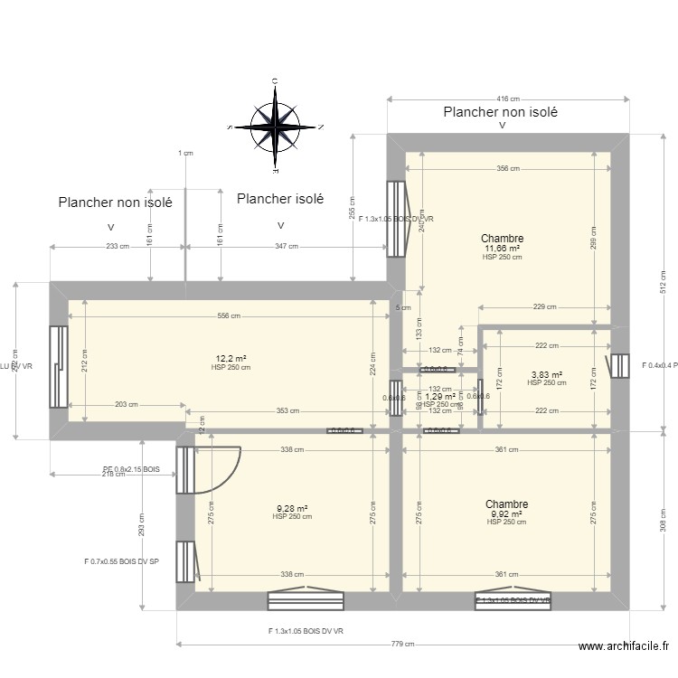 ML24005893 DUPONT. Plan de 6 pièces et 48 m2