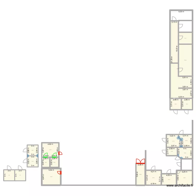 charbonni&egrave;re. Plan de 21  et 319 m²