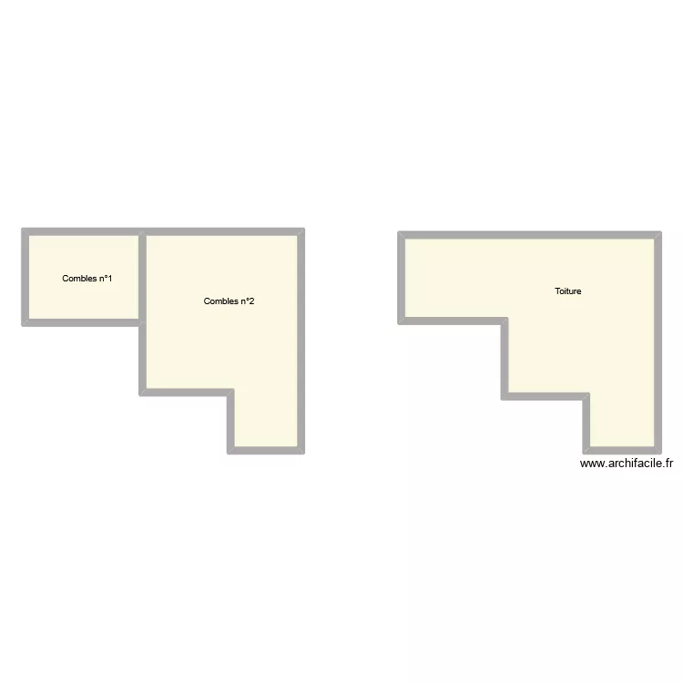 berthelot combles. Plan de 3  et 114 m²