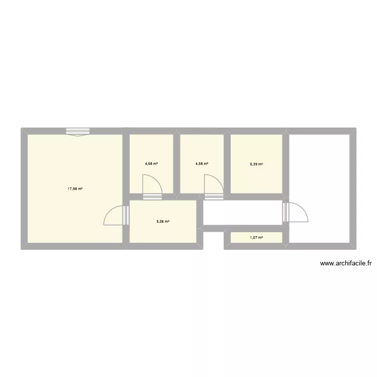 MOM. Plan de 6  et 39 m²