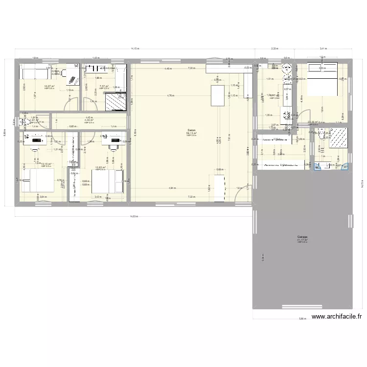 Plan 135 - 1. Plan de 10  et 182 m²