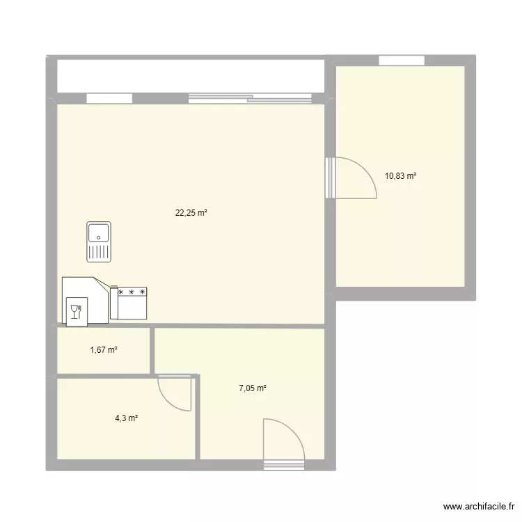 4 sqmantegna projet 1. Plan de 5 Pièces et 46 m² 4 sqmantegna projet 1. Plan de 5 Pièces et 46 m²
