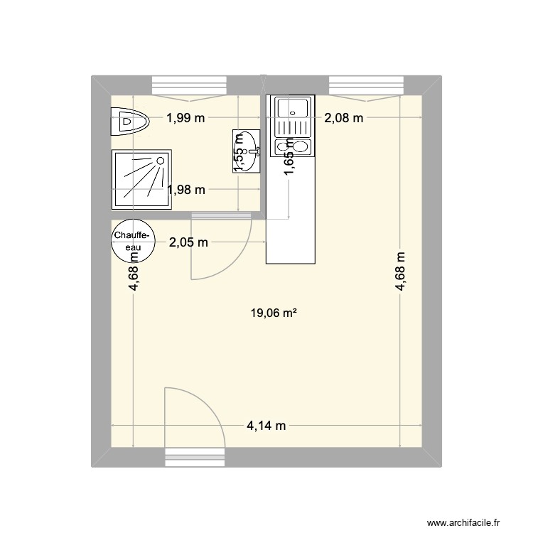 STUDIO 3eme etage. Plan de 0 pièce et 0 m2