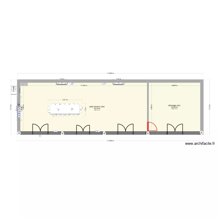 ancienne biblioth&egrave;que. Plan de 