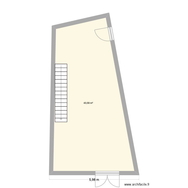 appartement Theo. Plan de 1 pièce et 44 m2