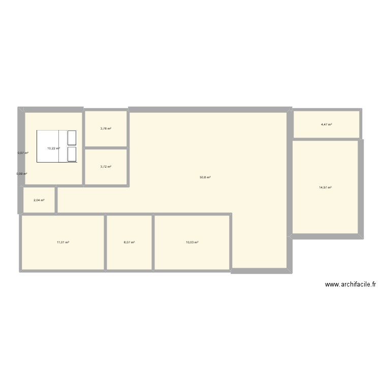 plan 2. Plan de 12 pièces et 117 m2