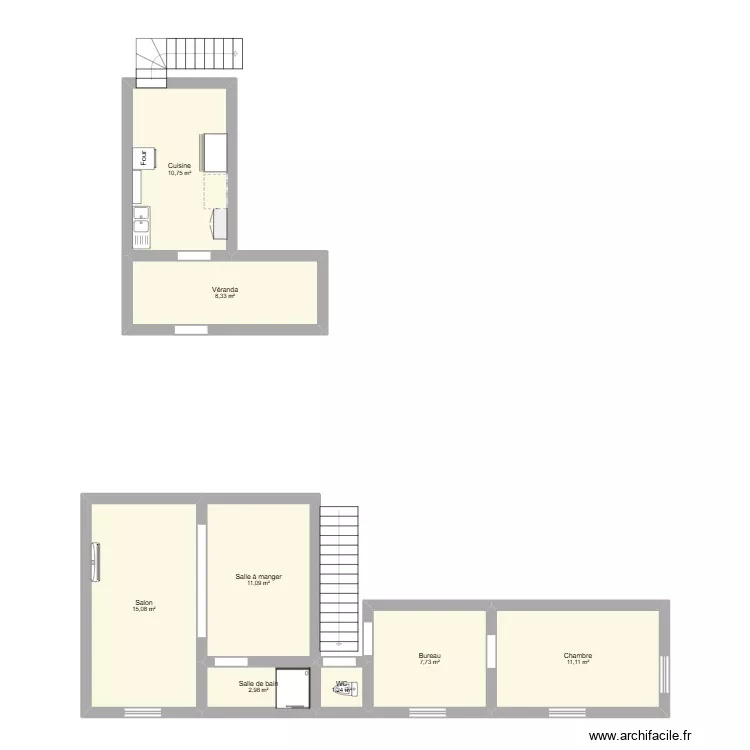 T3 Chem Henry. Plan de 8 et 68 m² T3 Chem Henry. Plan de 8 et 68 m²