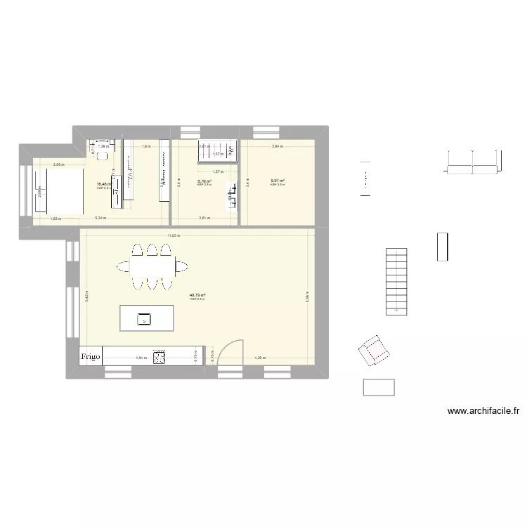 Nouveau plan gilbert 2. Plan de 4 pièces et 84 m²