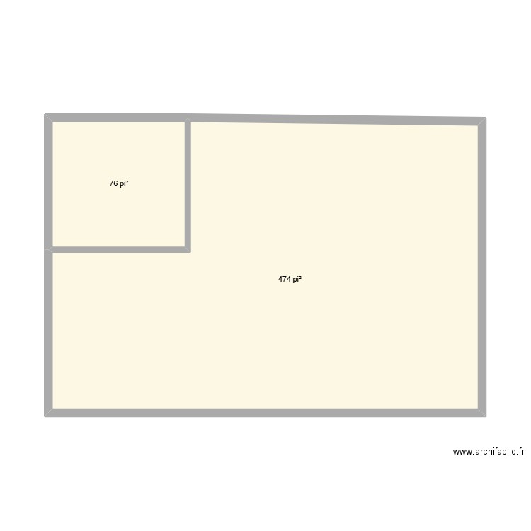camp. Plan de 2 pièces et 51 m2