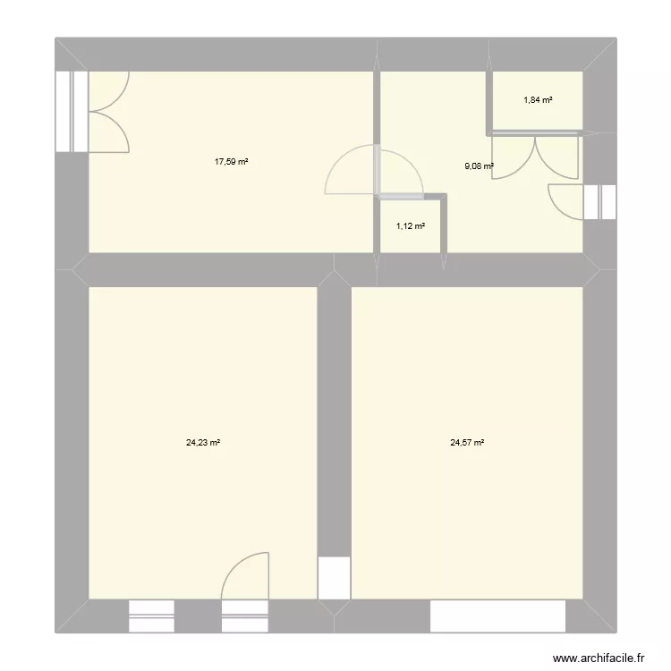 vandeleigne garage chai maison de Madeleine. Plan de 6 pièces et 78 m²