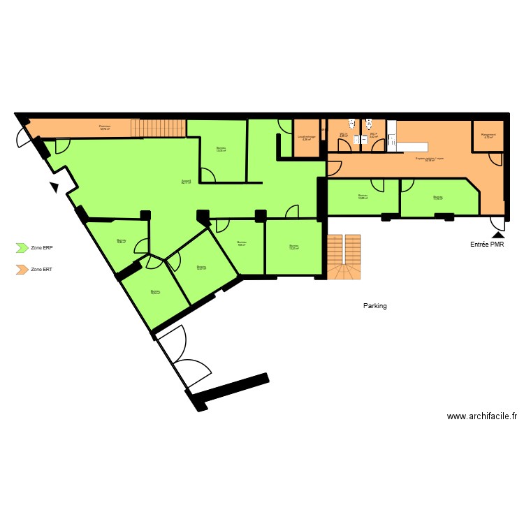 Nimes EDL. Plan de 30 pièces et 248 m2