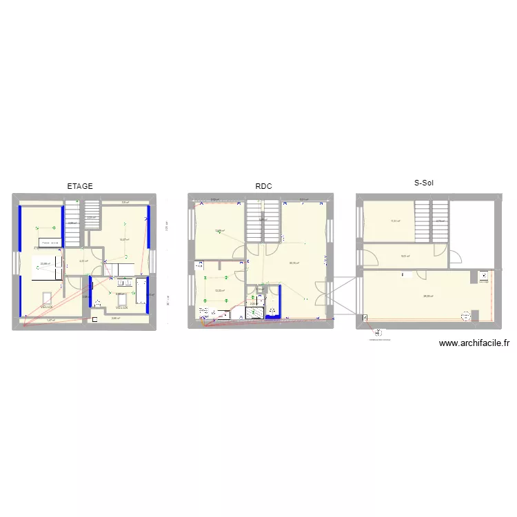 plan &eacute;lec GRIVET. Plan de 