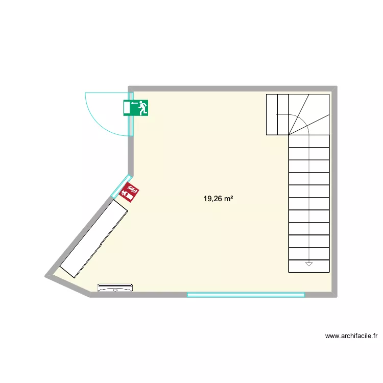 RDC. Plan de 3 et 41 m² RDC. Plan de 3 et 41 m²