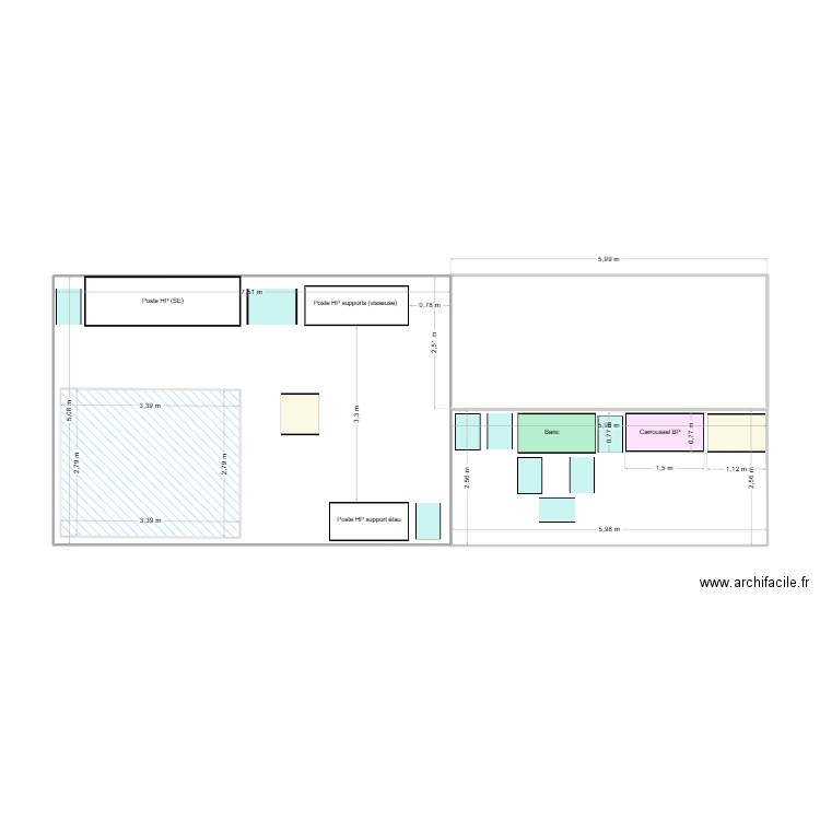 SEA. Plan de 2 pièces et 25 m2