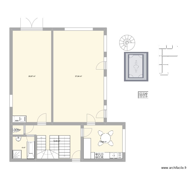 maison base. Plan de 6 pièces et 95 m2