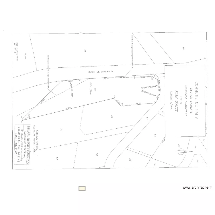 Lot 67. Plan de 1  et 49 m²