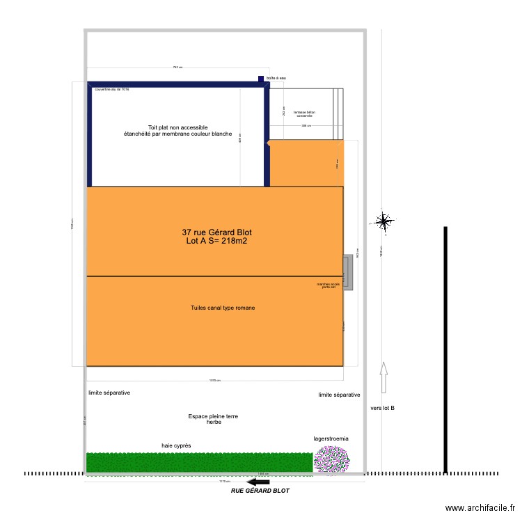 plan de masse initial dp finale 2. Plan de 2 pièces et 107 m2