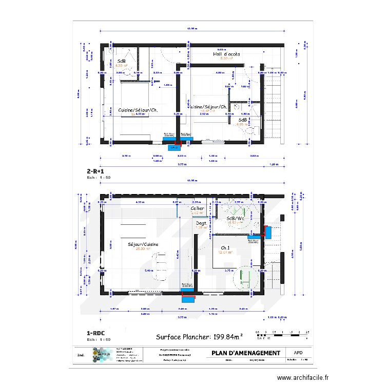GARDEBIEN Emmanuel. Plan de 0 pièce et 0 m2