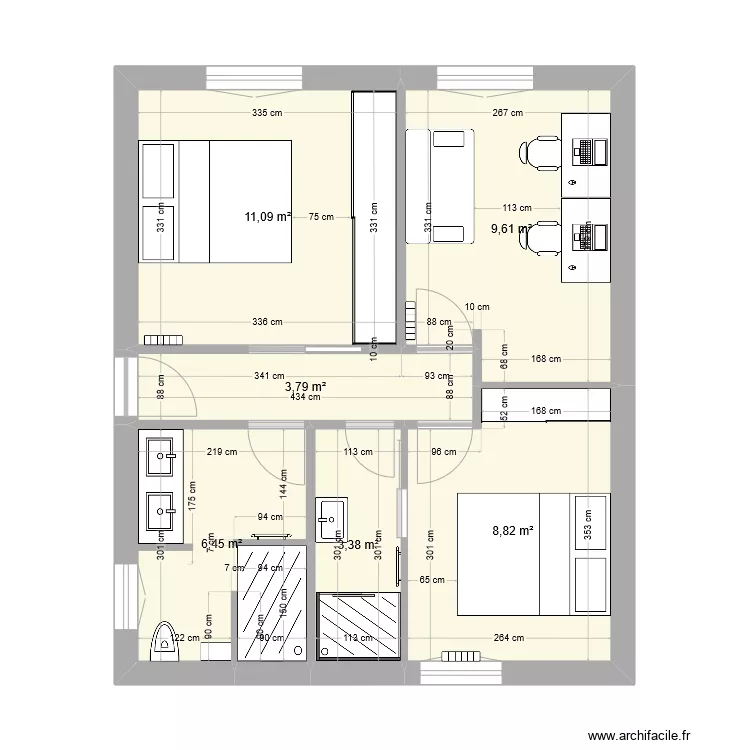 32RDS CHAMBRES V7. Plan de 