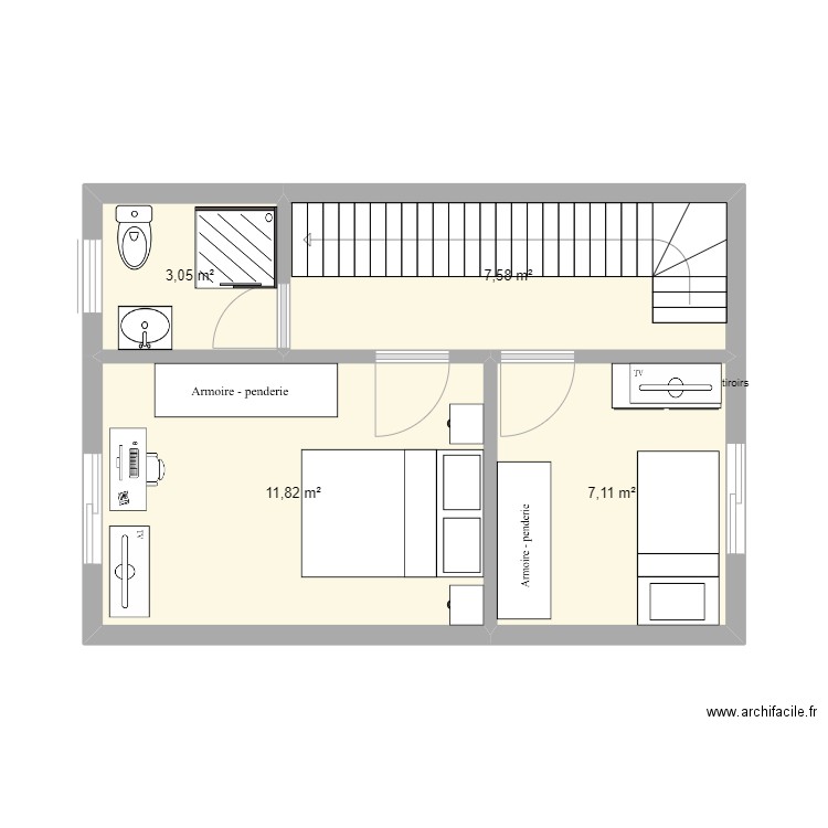 F3 étage. Plan de 0 pièce et 0 m2