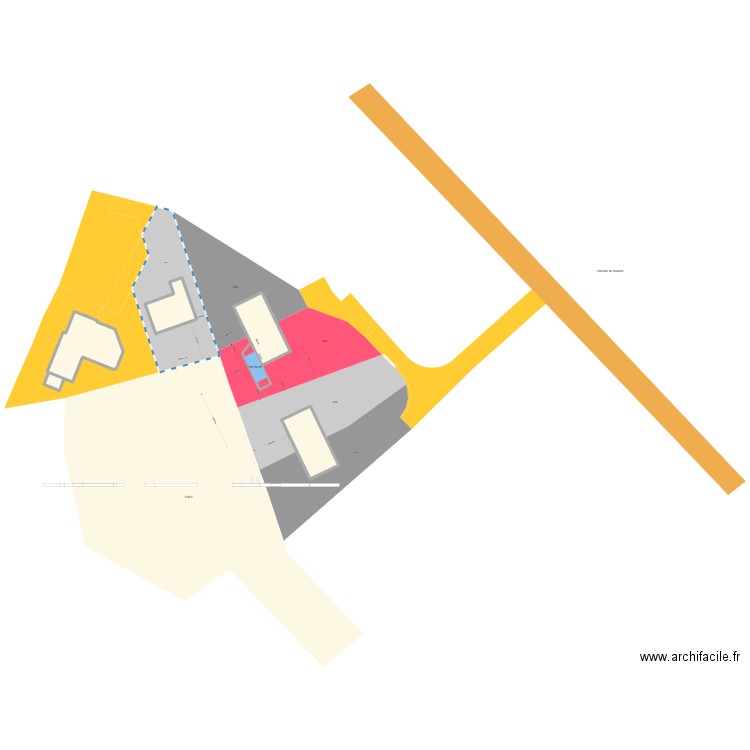 mouxy. Plan de 5 pièces et 491 m2