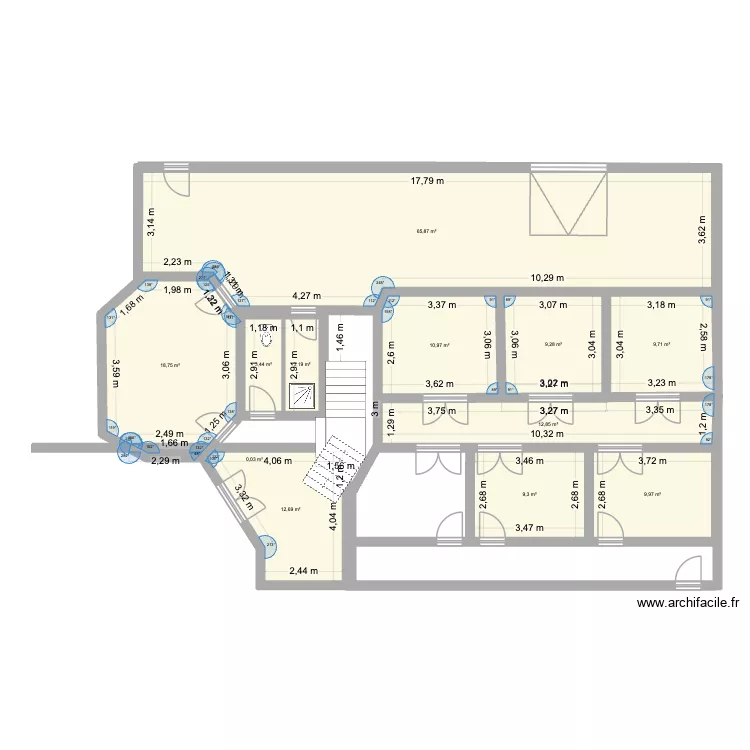 projet paillade. Plan de 12  et 166 m²