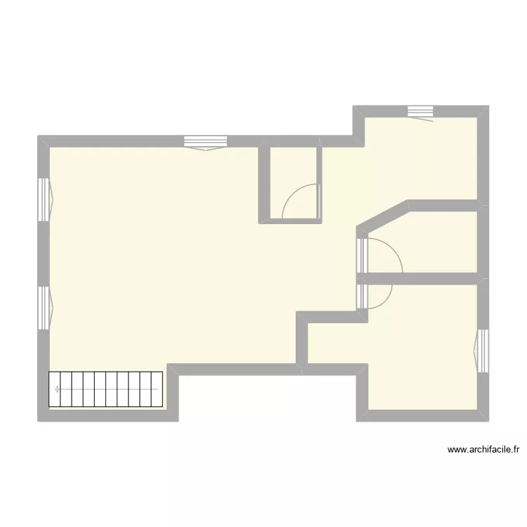 6 lib&eacute;ration 2e etage. Plan de 4 pièces et 53 m²