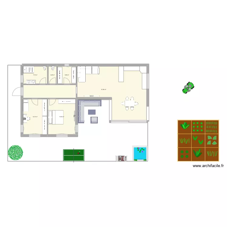 chalet. Plan de 