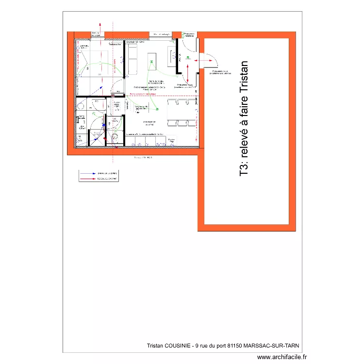 TRISTAN COUSINIE T3. Plan de TRISTAN COUSINIE T3. Plan de