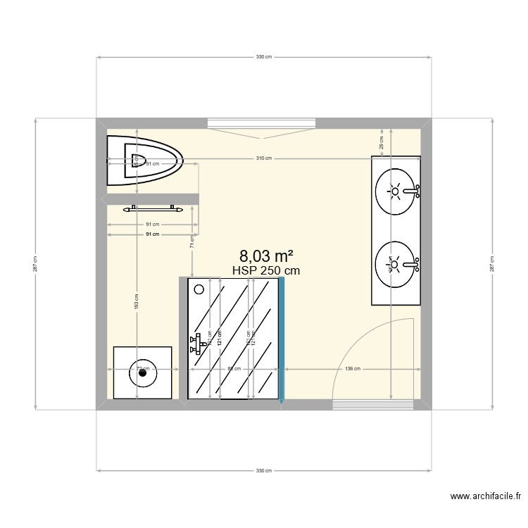 sdb reno. Plan de 0 pièce et 0 m2