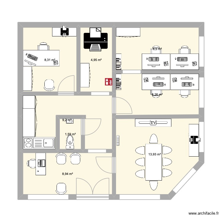 Plan v2. Plan de 0 pièce et 0 m2 Plan v2. Plan de 0 pièce et 0 m2