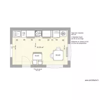 Cuisine avec meuble microondes