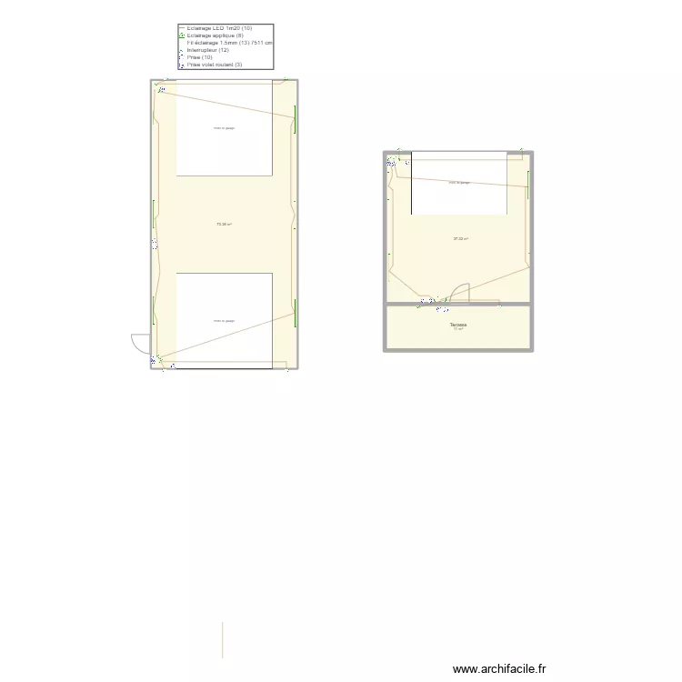 garages de Verneuil. Plan de 3 et 122 m² garages de Verneuil. Plan de 3 et 122 m²