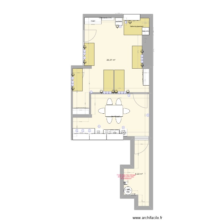 SMI CBL V4 POINT D'EAU. Plan de 3 pièces et 47 m2