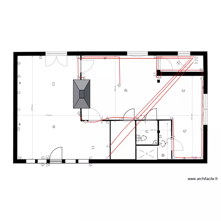 RDC CASTETS elec1. Plan de RDC CASTETS elec1. Plan de