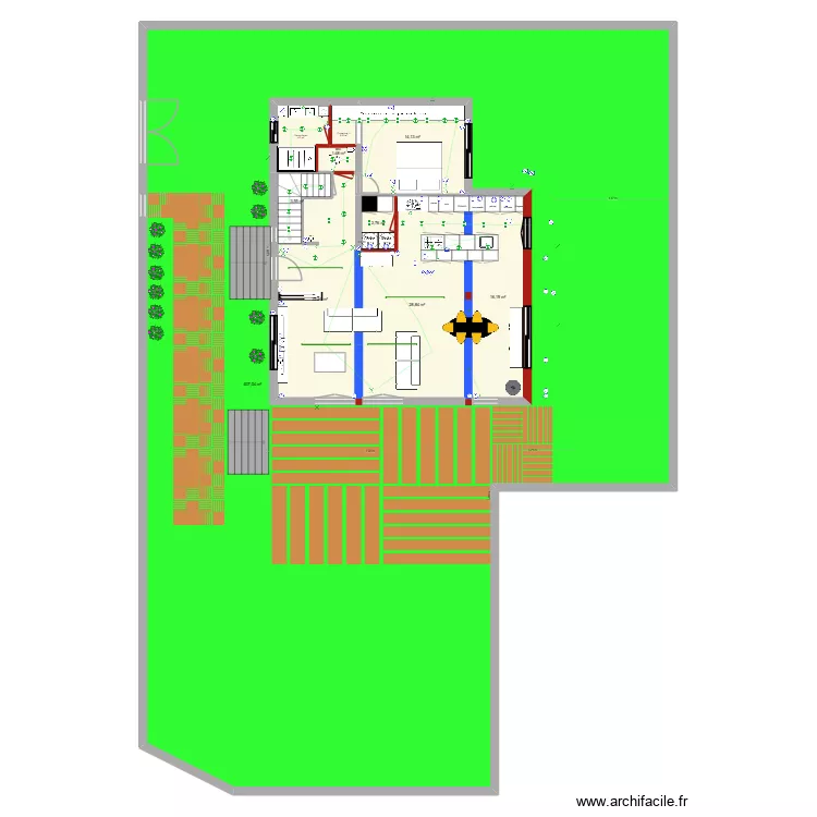 41 SORINS RDC RENOVATION AGRD TERRASSE. Plan de 10  et 617 m²